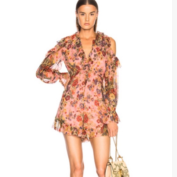 Zimmermann Pants - Zimmermann Lovelorn silk floral play suit romper